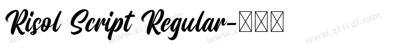 Risol Script Regular字体转换